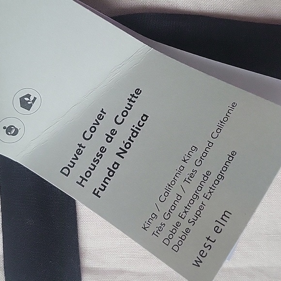 ❤️BUY 2 GET 1 FREE  West Elm European Flax Linen Duvet,King - Picture 2 of 4